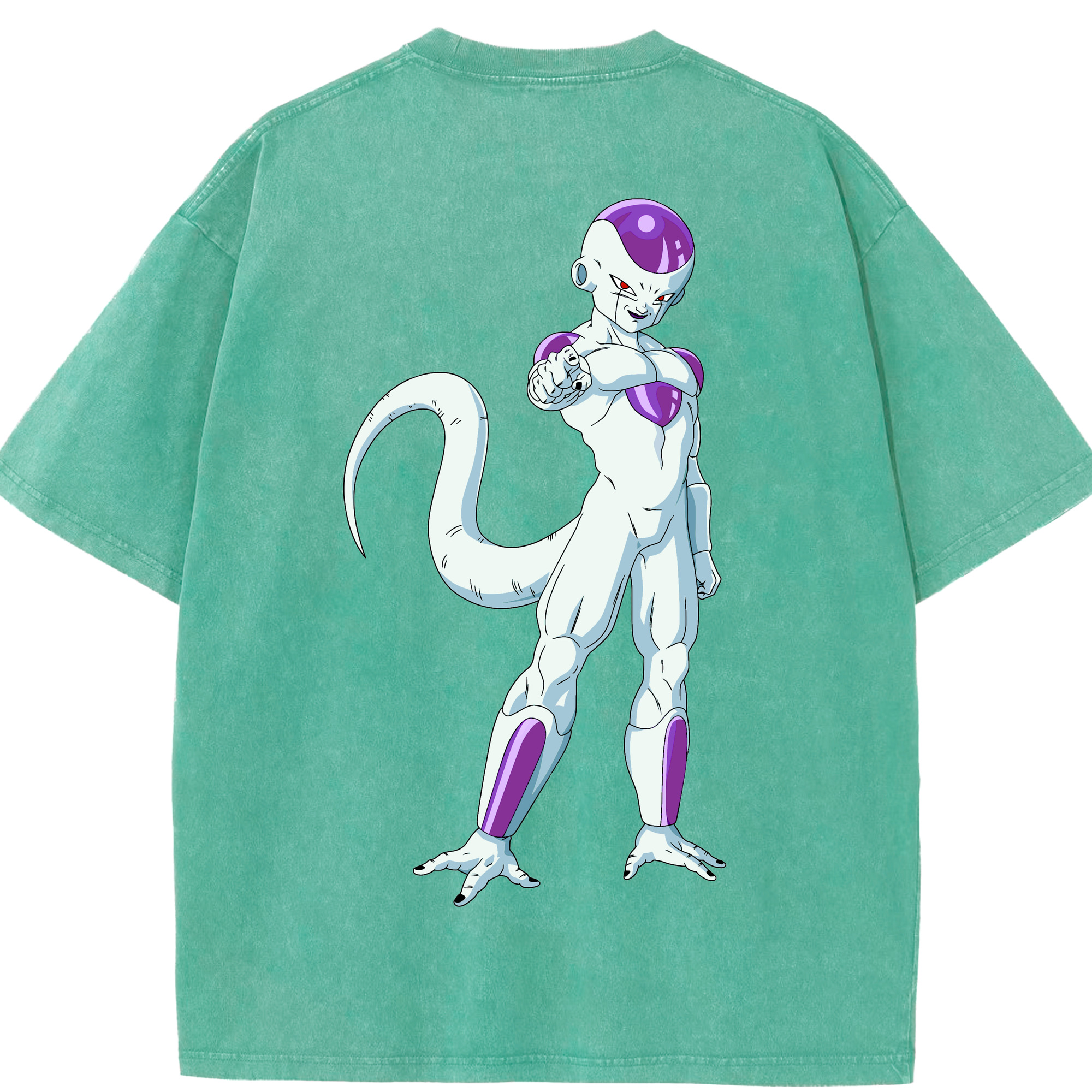 （画像用） ドラゴンボール フリーザ DRAGON BALL Frieza 綿100% ヴィンテージ風 半袖Tシャツ（背面プリント）